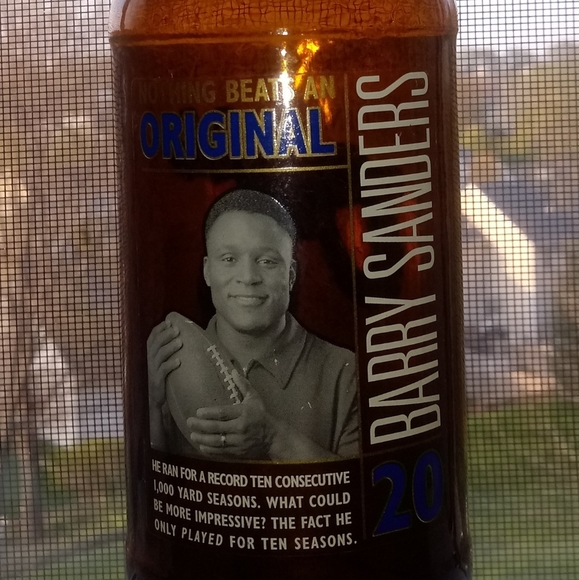 Authentic Original Vintage Style Other - Barry Sanders "Glass Coors Bottle"